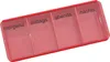 Praktische Tablettendose für einen Tag mit 4 Fächern in Rot Produktbild-Vorschau 1