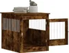 A wooden dog crate with its door open, placed on a white background. Decorative items are on top. Anteprima dell’immagine prodotto