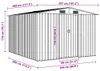 vidaXL Gerätehaus 257x298x178 cm Metall Grün Produktbild-Vorschau 7
