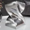 Skulpturaler Beistelltisch TWIST 45cm silber Aluminium Produktbild-Vorschau 1