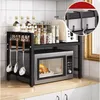 Mikrowellenregal aus Metall - 39-60 cm - Ausziehbares Produktbild-Vorschau 2
