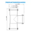 Doppel-Bogen Winkel 87° DN 50, 50 mm Außendurchmesser – Produktbild-Vorschau 7