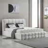 Boxspringbett Mauro 140 x 200 cm mit 2 Poof Cremebeige Produktbild-Vorschau 4