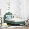 vidaXL Sommier de lit d'enfant avec tête de lit vert mer 70 Voir les images du produit 2