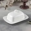 Wilmax Butterdose 19 cm Porzellan Weiß mit Edelstahlmesser Produktbild-Vorschau 6