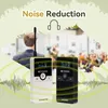 Two wireless audio devices, a transmitter and a receiver, are shown in the foreground against a blurred background of people in a presentation or tour setting. Sound wave graphics and a headphone icon suggest audio transmission and noise reduction. Náhled obrázku produktu