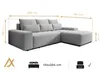 AX LIVING Canapé méridienne convertible Alvorada canapé d Voir les images du produit 5