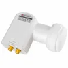 A white satellite LNB device with gold connectors. Náhľad obrázku produktu