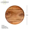 Holzteller Akazie rund 25cm Holz Schale Obstteller Deko Produktbild-Vorschau 2