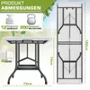 tillvex tavolo da giardino pieghevole in plastica 180x75cm Anteprima dell’immagine prodotto 2