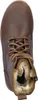A top-down view of a brown leather boot with fur lining. Produktbild-Vorschau