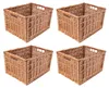 Creative Home 4 x Rieten Mand, 40 x 30 x 24 cm, Natuurlijk Productafbeelding-voorbeeld 1