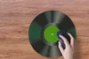 MuchoWow® Mauspad Mousepad Retro - Grün - LP - Vinyl 40x40 Produktbild-Vorschau 3