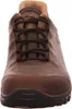 A close-up front view of a brown leather hiking shoe. Anteprima dell’immagine prodotto