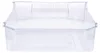 A clear plastic drawer, likely for a refrigerator or freezer, shown from the front. Produktbild-Vorschau