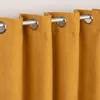 Ösengardine Cordoptik einfarbig currygelb 140x260cm Produktbild-Vorschau 1