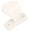 A white door handle with a mounting plate is shown against a white background. Náhled obrázku produktu