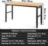 SucceBuy Banco da lavoro 135 x 46 x 97 cm, regolabile in Anteprima dell’immagine prodotto 7