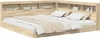 vidaXL Libreria letto rovere Sonoma 180 x 200 cm materiale Anteprima dell’immagine prodotto 1