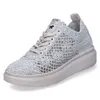 Mustang Damen Sneaker Court Makramee Blumen Netzstruktur Produktbild-Vorschau 3