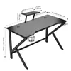 Gaming Tisch mit Monitorständer,Ergonomischer Produktbild-Vorschau 2