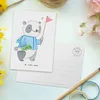 Mr. & Mrs. Panda Postkarte Reiseleiter Herz - Weiß - Produktbild-Vorschau 3