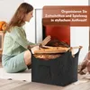 Panier en feutre gris foncé pour bois de cheminée, Ikodm, Voir les images du produit 8