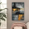 MuchoWow® - Leinwandbilder - Modern - Gold - Grau - Produktbild-Vorschau 2