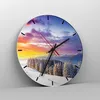 Wanduhr - Rund - Glasuhr - Berge Schnee Winter - 30x30cm - Produktbild-Vorschau 4