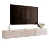 Meuble TV bas IDOHOME SELIA 200 cm avec moulures dorées et Voir les images du produit 7