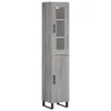 Highboard Grau Sonoma 34,5x34x180 cm Holzwerkstoff Produktbild-Vorschau 2