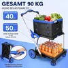 Klappbarer Einkaufswagen 90kg Tragkraft, Etagenwagen mit Produktbild-Vorschau 3