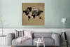 MuchoWow® Poster Weltkarte - Elefant - Braun 75x75 cm - Produktbild-Vorschau 5
