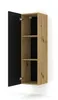 A wall-mounted cabinet with one door open, showing three shelves inside. Produktbild-Vorschau