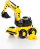 A yellow and black toy excavator is shown on a white background. Podgląd zdjęcia produktu