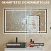LED Badspiegel 140×80cm mit Beschlagfrei Bluetooth Uhr 3 Produktbild-Vorschau 9