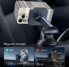 A car dashboard mount holding a smartphone, with comparative graphics showing magnetic strength. Anteprima dell’immagine prodotto