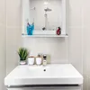 Relaxdays Specchio da parete in bambù con ripiano, specchio Anteprima dell’immagine prodotto 3