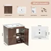Mobile sospeso per lavabo con due ante a chiusura Anteprima dell’immagine prodotto 9