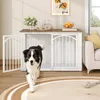 Hundebox Holz 100x60x63 cm, Braun & Weiß, 4 Türen, Produktbild-Vorschau 10