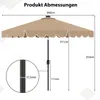 Parasol ogrodowy COSTWAY 300 cm z oświetleniem LED, 8 Podgląd zdjęcia produktu 3