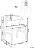BELIANI Esszimmerstuhl 2er Set Braun u. Beige Gummibaumholz Produktbild-Vorschau 3