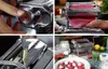 Collage of images showing a pasta maker in use and with ingredients. Anteprima dell’immagine prodotto