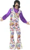 Smiffys - "60s Groovy" Hippie-Kostüm für Herren SM3465 (XL) Produktbild-Vorschau 1