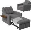 ProximaX Canapé-lit individuel noir - Tissu chenille, Voir les images du produit 13