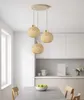 Luxolar LED závěsné svítidlo 3 žárovky E27 ratan Boho Náhled obrázku produktu 4