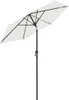 vidaXL Ombrellone bianco sabbia 200 x 224 cm alluminio Anteprima dell’immagine prodotto 9