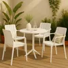 VORTIVO Gartenstuhl 2er Set Weiß – stapelbar, wetterfest, Produktbild-Vorschau 8