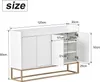 UnboxG Sideboard 120x30x80 cm Weiß, 4 Türen Schrank, Produktbild-Vorschau 5