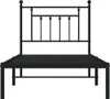 vidaXL Postel s čelem kovová černá 90x190 cm Náhled obrázku produktu 5